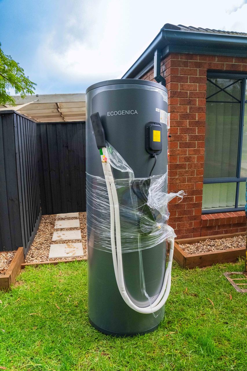 Goldsure heat pump hot water system on a Melbourne home