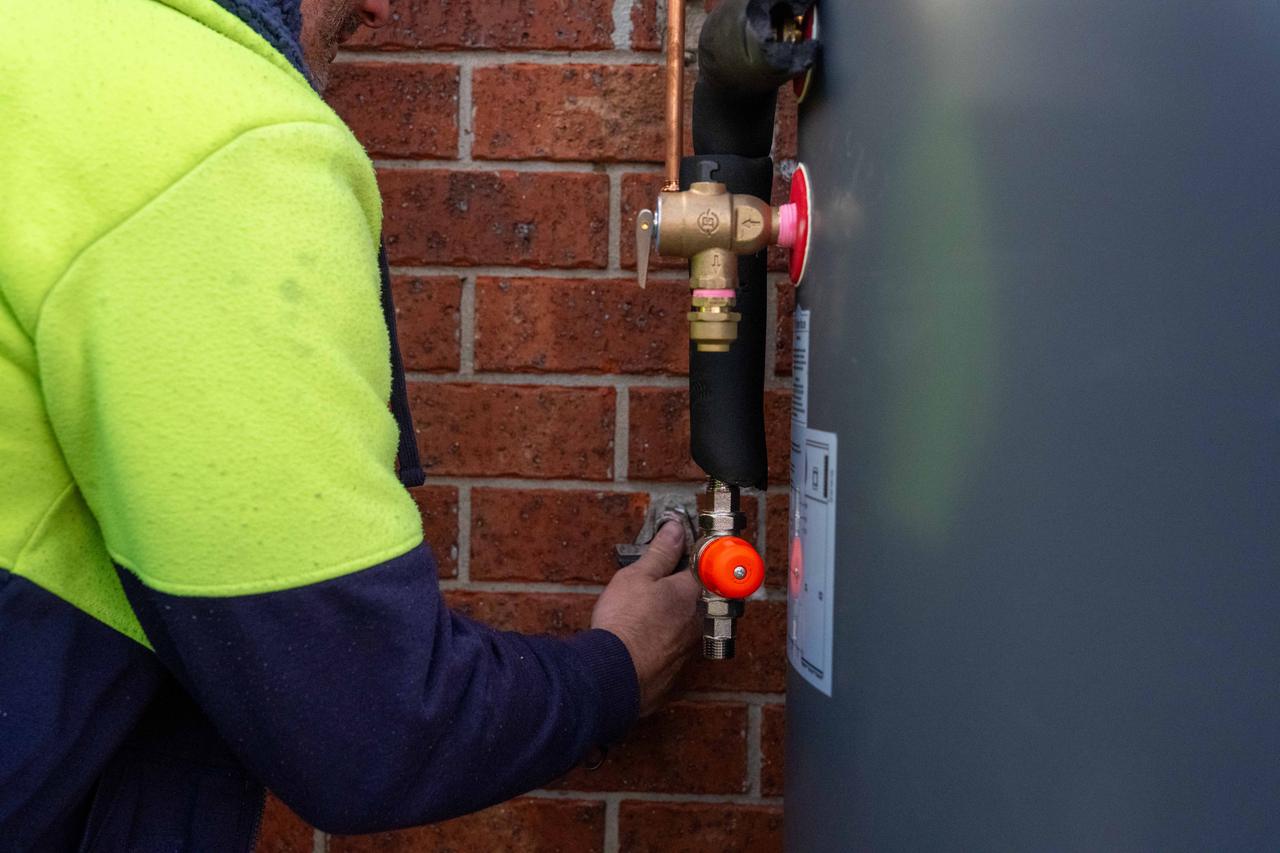 Neat pipework on a Goldsure heat pump install