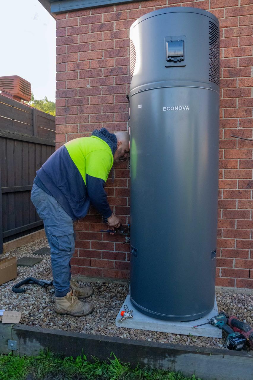 Goldsure heat pump hot water system installed at a Melbourne home